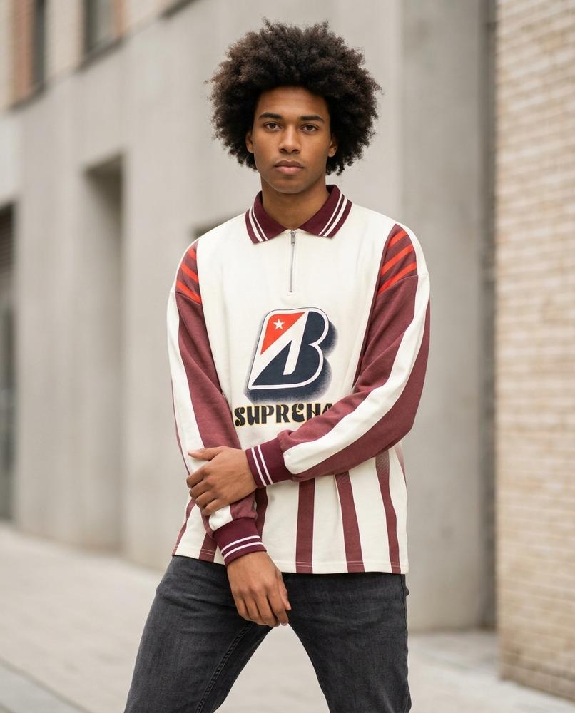 Statement Street - Dahuk | Gestreift Mit Reißverschluss Sweatshirt Unisex