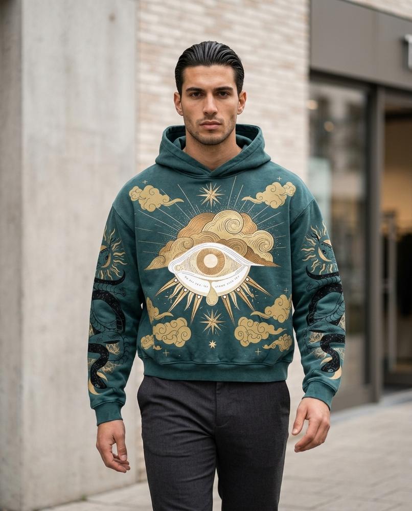 Statement Street - Mozot | Bedruckt Gewaschen Hoodie Unisex