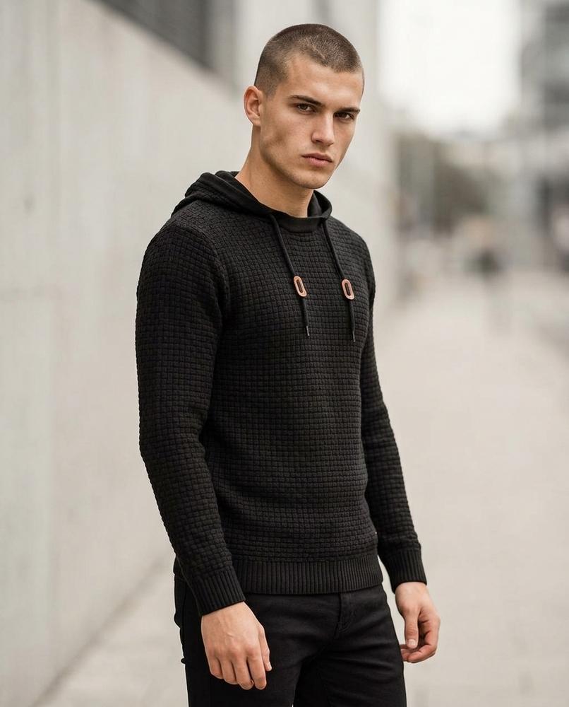 Statement Street - Dedot | Strukturiert Gestrickt Hoodie Herren