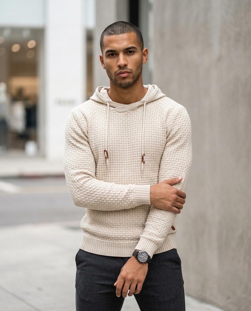 Statement Street - Dedot | Strukturiert Gestrickt Hoodie Herren