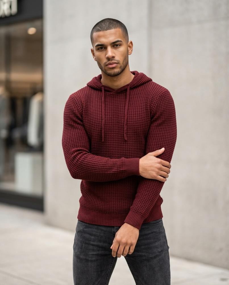 Statement Street - Dedot | Strukturiert Gestrickt Hoodie Herren