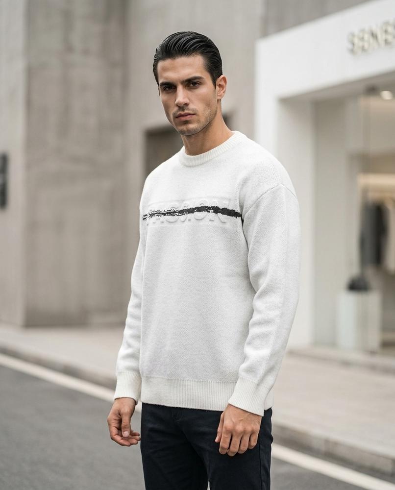 Statement Street - Lawik | Strukturiert Langärmlig Pullover Unisex
