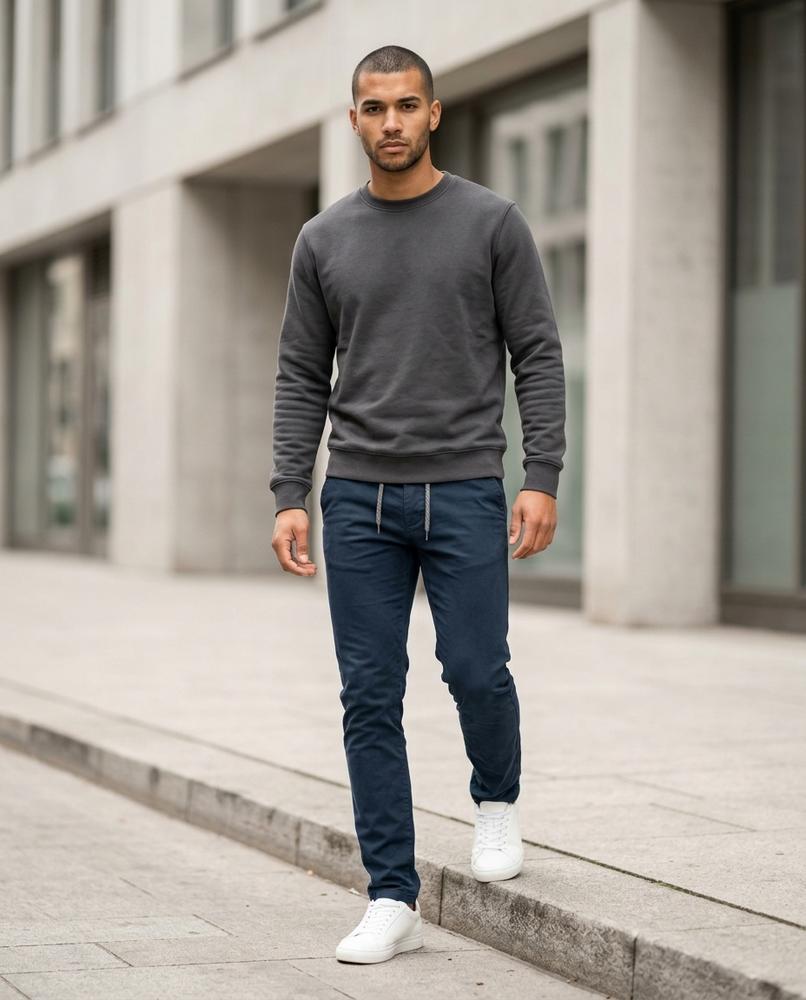 Statement Street - Cadur | Hochschließend Gewaschen Sweatshirt Herren