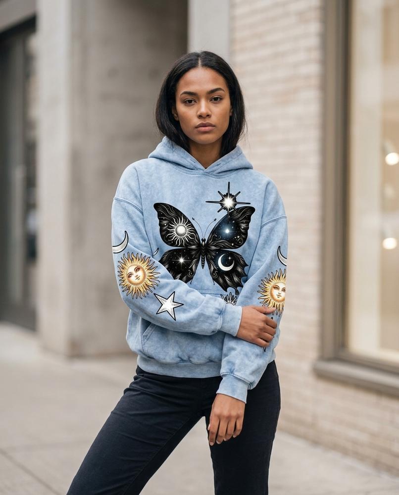 Statement Street - Nakuv | Bedruckter Weit Geschnittener Hoodie Unisex