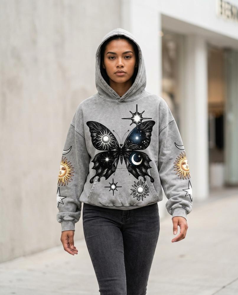 Statement Street - Nakuv | Bedruckter Weit Geschnittener Hoodie Unisex