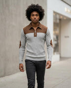 Statement Street - Yozor | Gerippt Appliziert Pullover Herren