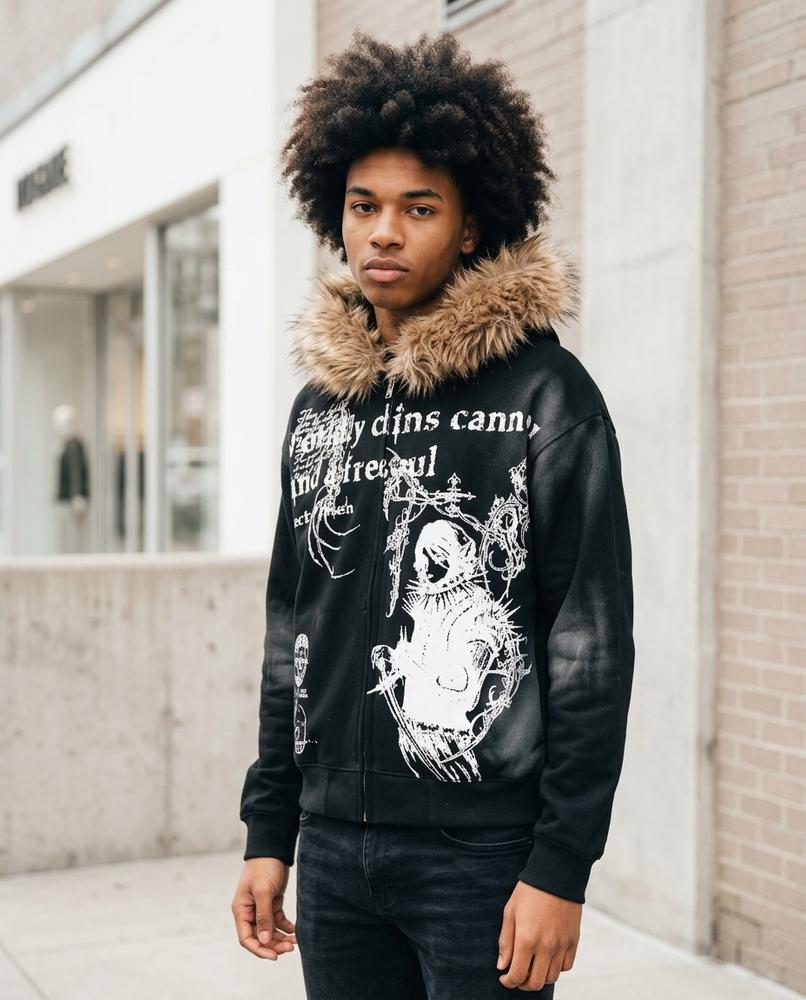 Statement Street - Nifim | Bedruckte Gefütterte Jacke Unisex