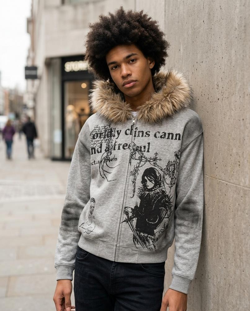 Statement Street - Nifim | Bedruckte Gefütterte Jacke Unisex