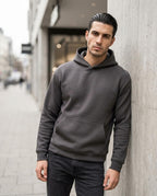 Statement Street - Munam | Unifarbener Schwerer Hoodie Herren