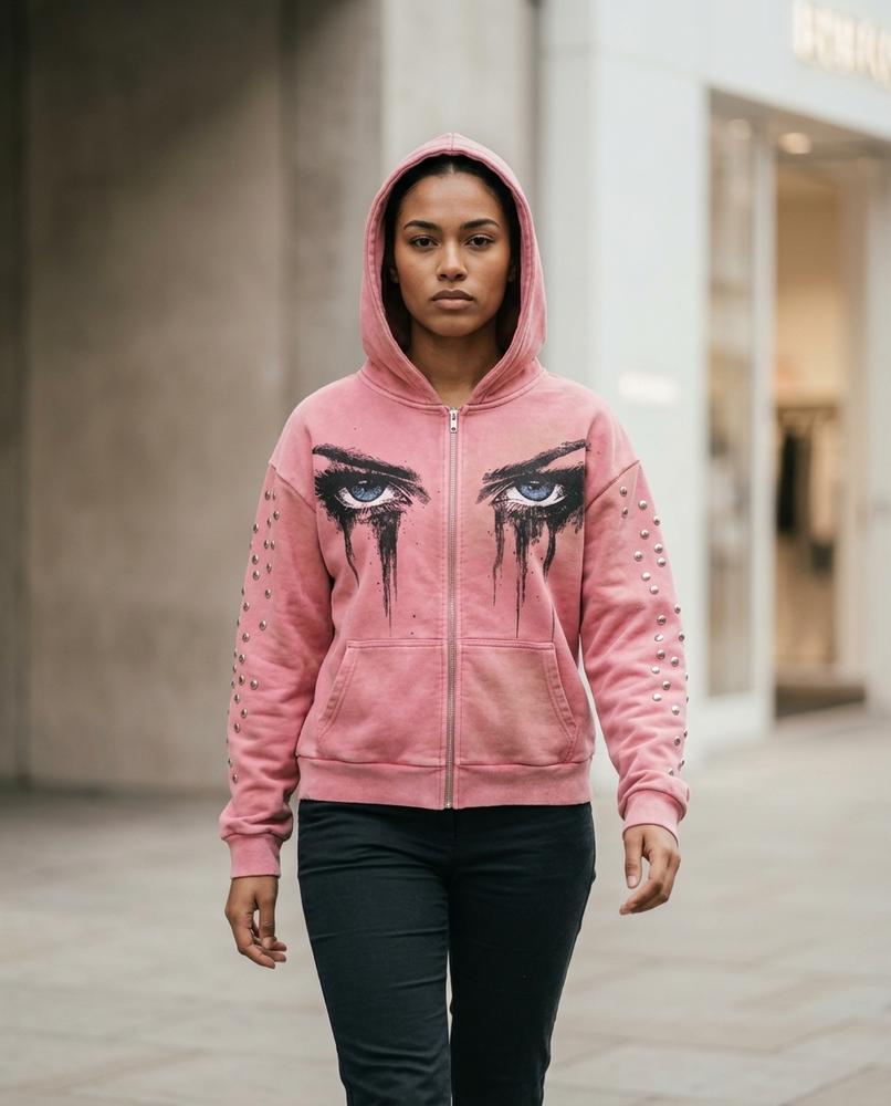 Statement Street - Cekal | Bedruckt Nietenbesetzt Hoodie Unisex