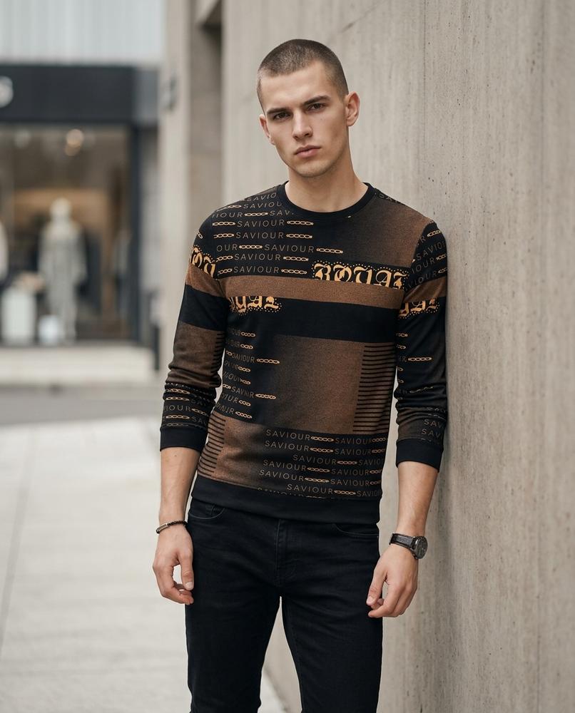 Statement Street - Kulud | Bedruckt Langärmlig Shirt Herren