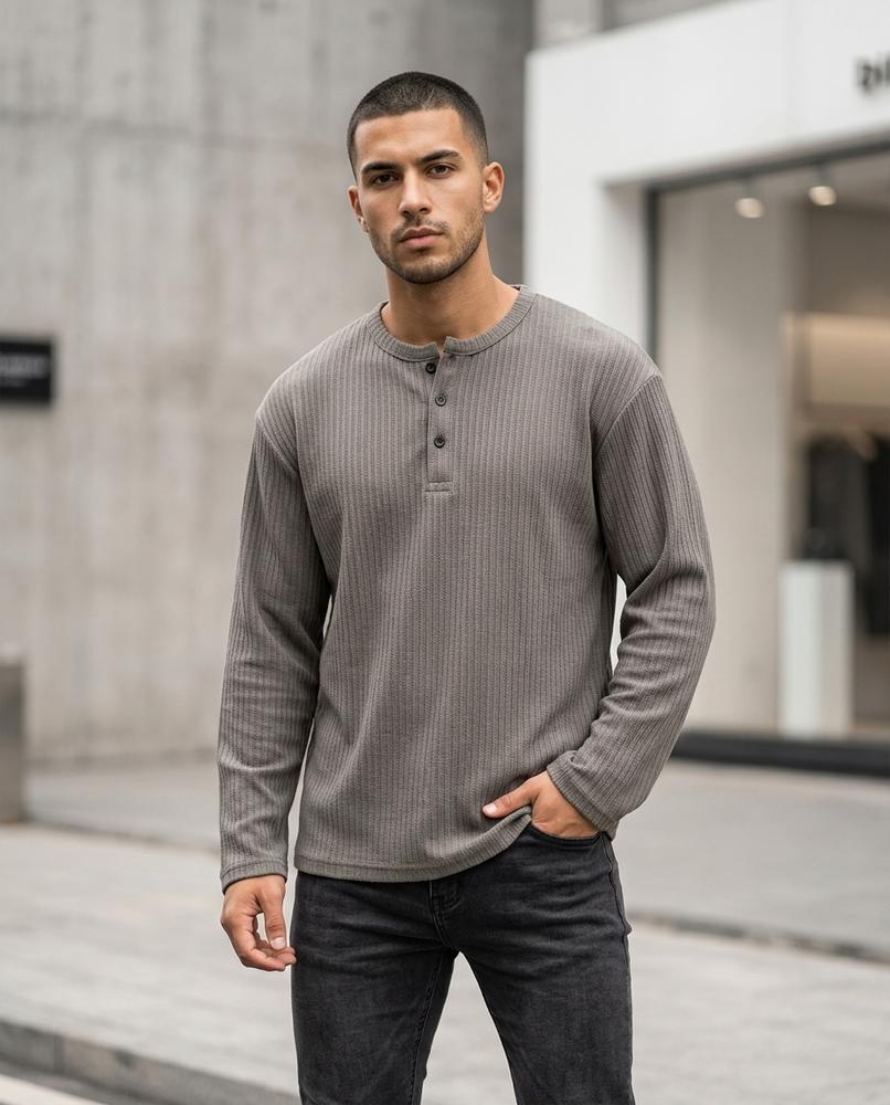 Statement Street - Suval | Strukturierter Langärmliger Pullover Unisex