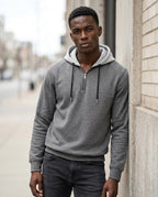 Statement Street - Mirar | Reißverschluss Zweifarbiger Hoodie Herren