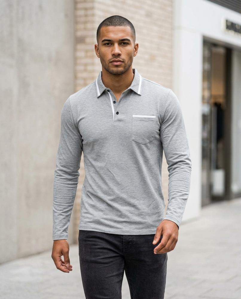 Statement Street - Yaper | Langärmliges Kontrastfarbenes Shirt Herren