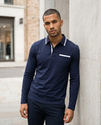 Statement Street - Yaper | Langärmliges Kontrastfarbenes Shirt Herren