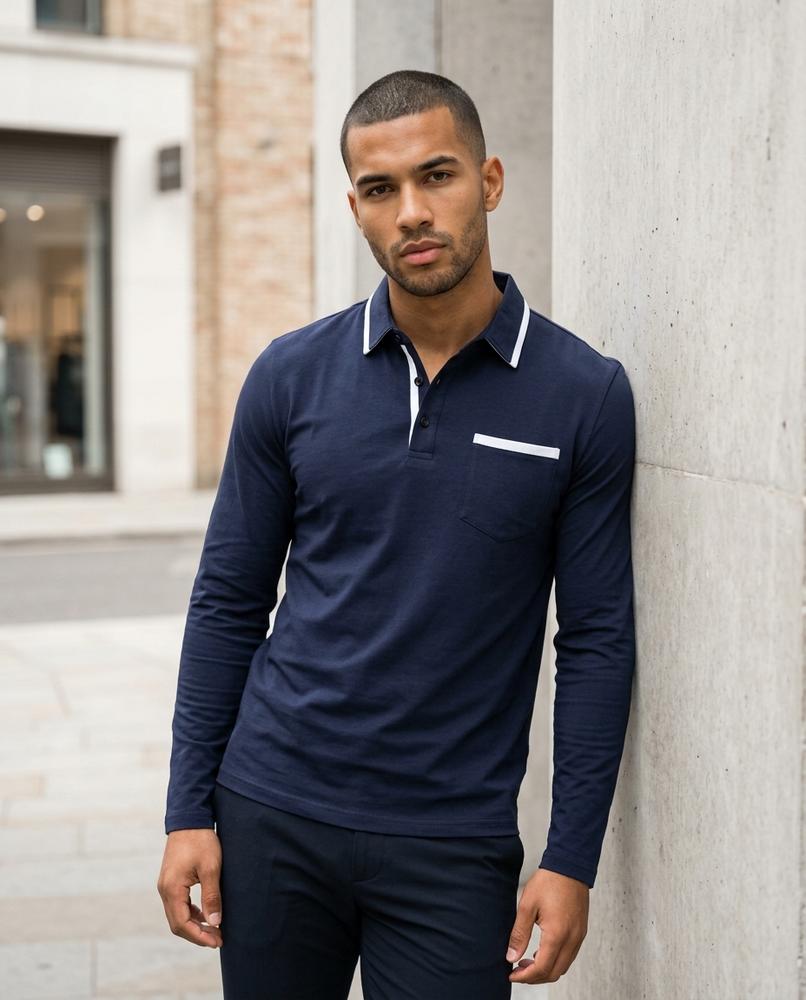 Statement Street - Yaper | Langärmliges Kontrastfarbenes Shirt Herren
