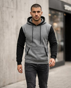 Statement Street - Rudes | Zweifarbiger Schmal Geschnittener Hoodie Herren