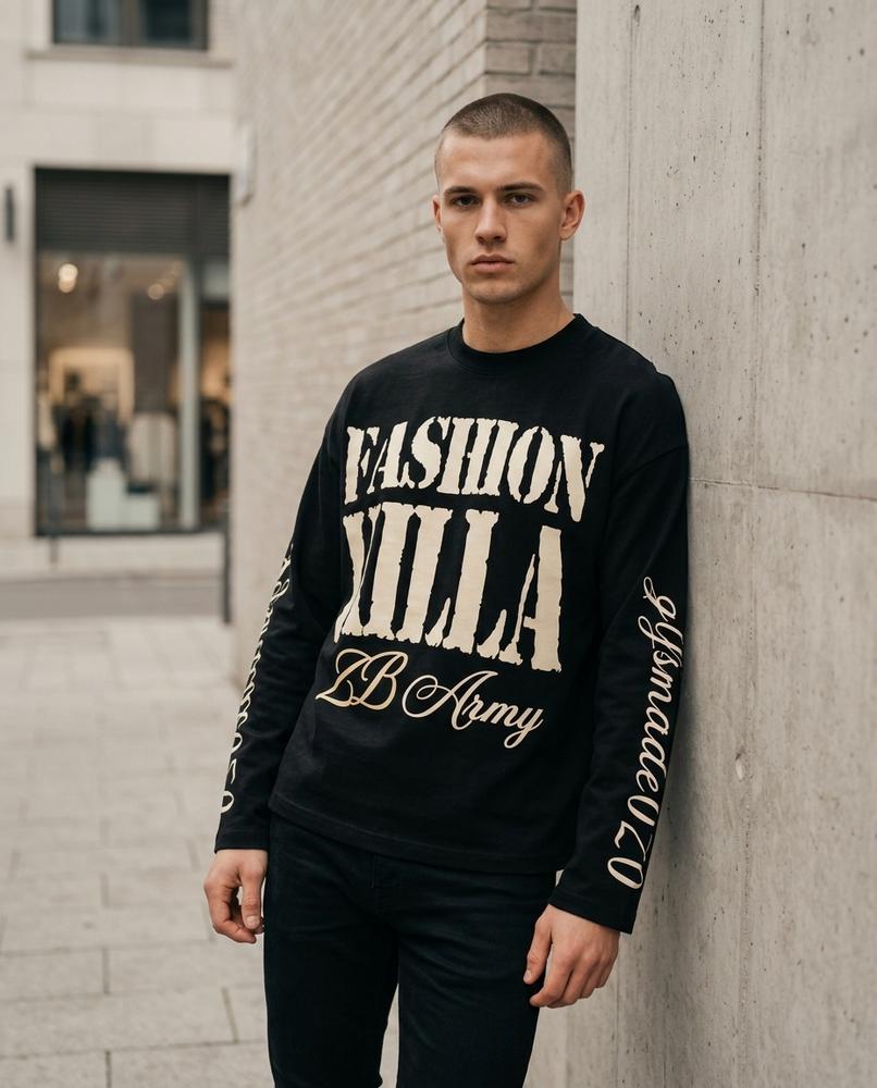 Statement Street - Tinol | Langärmlig Strukturiert Sweatshirt Unisex