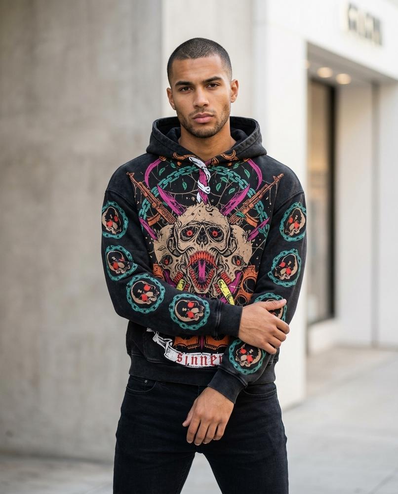 Statement Street - Rumon | Bedruckt Langärmlig Hoodie Unisex