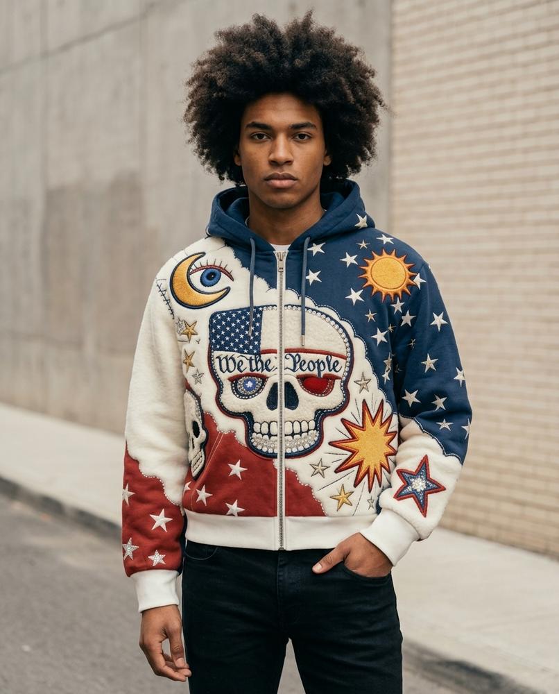 Statement Street - Zikir | Appliziert Bestickt Jacke Unisex