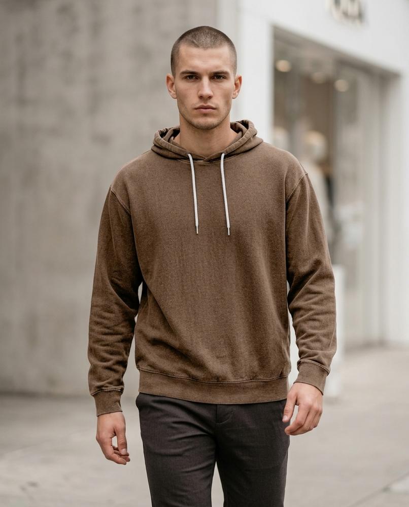 Statement Street - Eibov | Gewaschener Langärmliger Hoodie Unisex