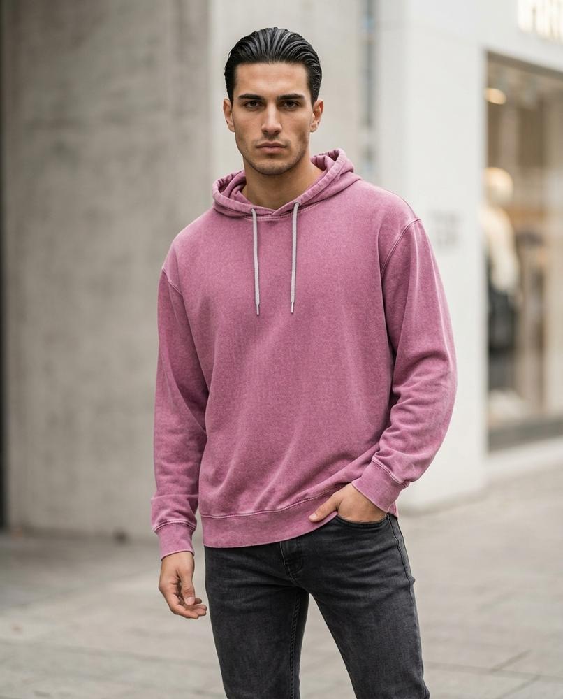 Statement Street - Eibov | Gewaschener Langärmliger Hoodie Unisex