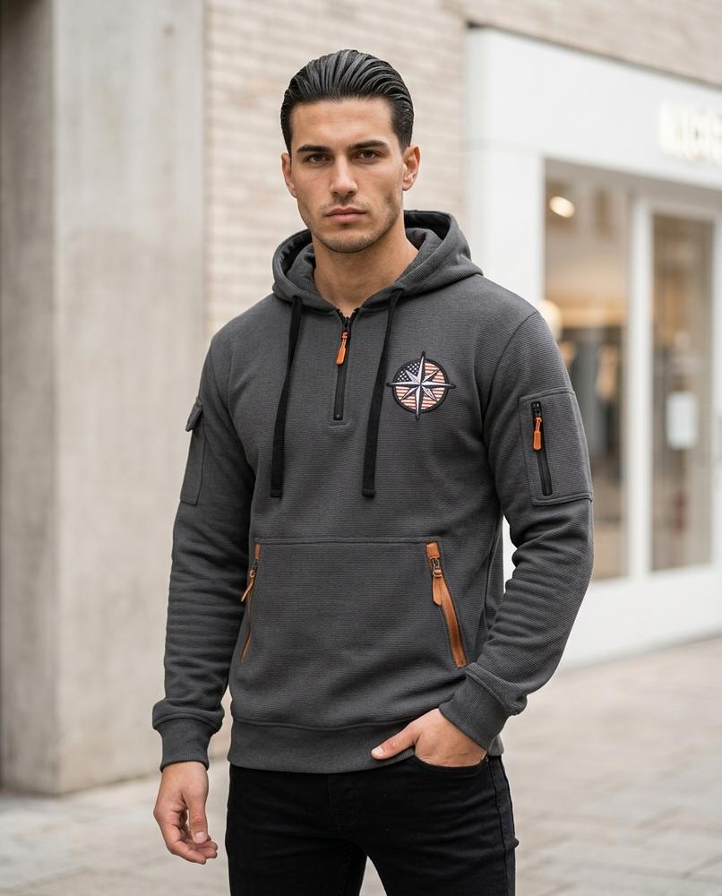 Statement Street - Ealan | Funktionaler Hochschließender Hoodie Herren