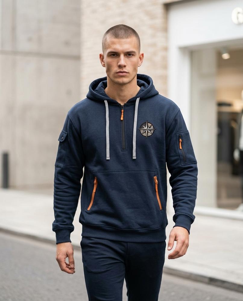 Statement Street - Ealan | Funktionaler Hochschließender Hoodie Herren