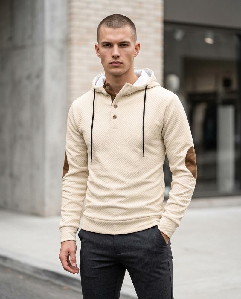 Statement Street - Camem | Strukturierter Geknöpfter Hoodie Herren