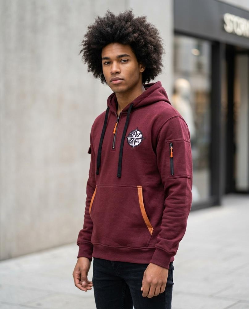 Statement Street - Ealan | Funktionaler Hochschließender Hoodie Herren