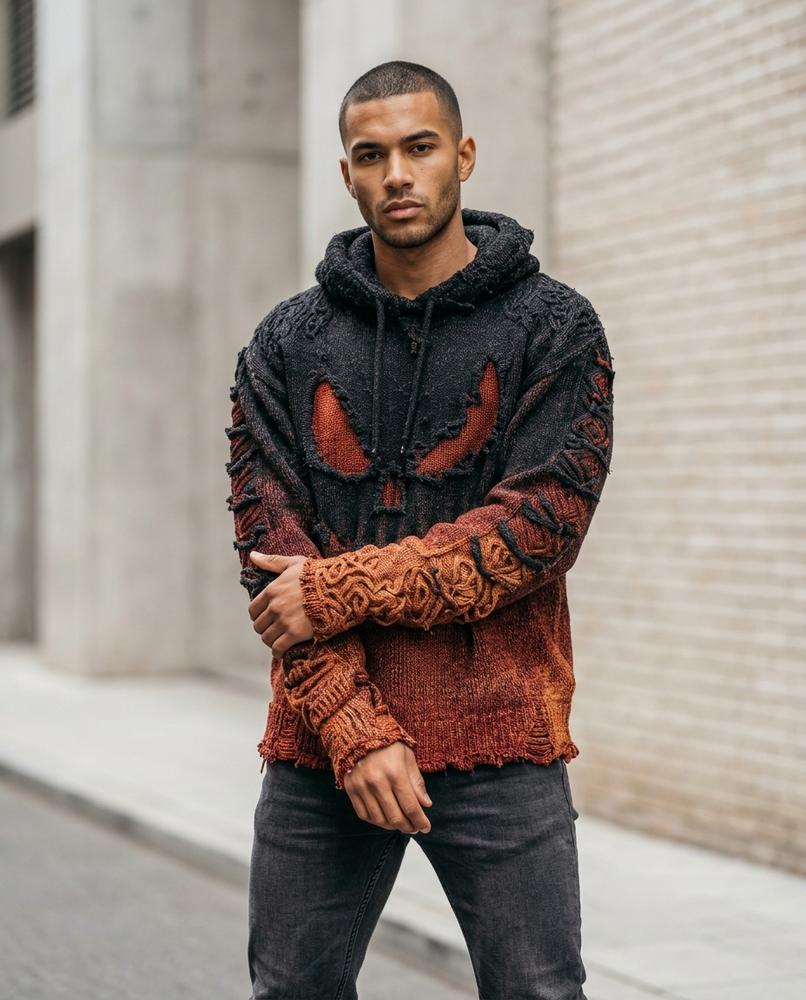 Statement Street - Eosed | Grobgestrickt Strukturiert Hoodie Herren