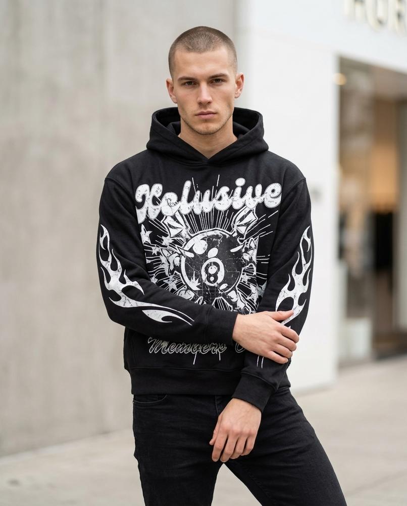 Statement Street - Sepil | Langärmliger Bedruckter Hoodie Unisex