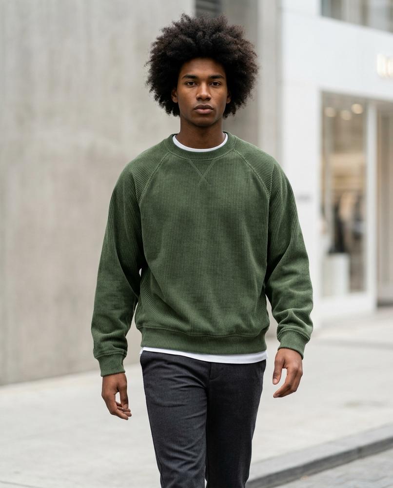 Statement Street - Vepol | Geripptes Raglanärmeliges Sweatshirt Herren