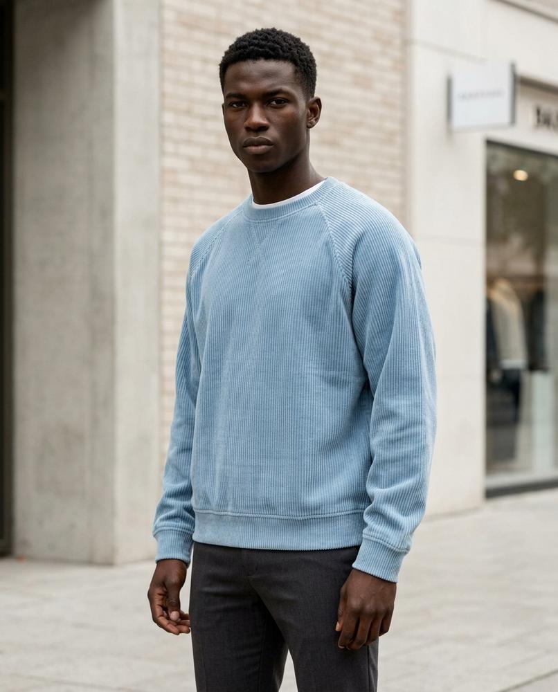 Statement Street - Vepol | Geripptes Raglanärmeliges Sweatshirt Herren