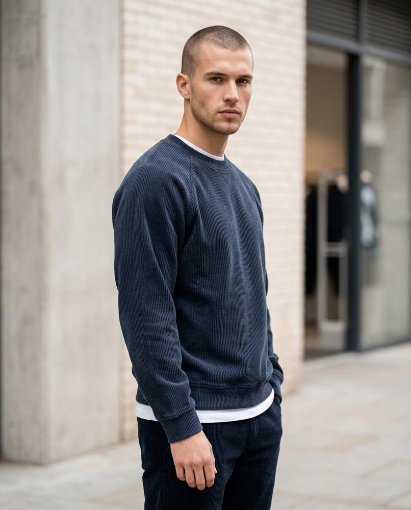 Statement Street - Vepol | Geripptes Raglanärmeliges Sweatshirt Herren