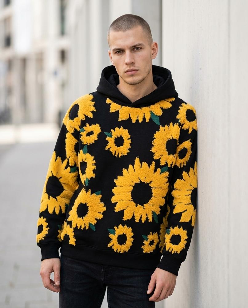 Statement Street - Divam | Langärmlig Texturiert Hoodie Unisex