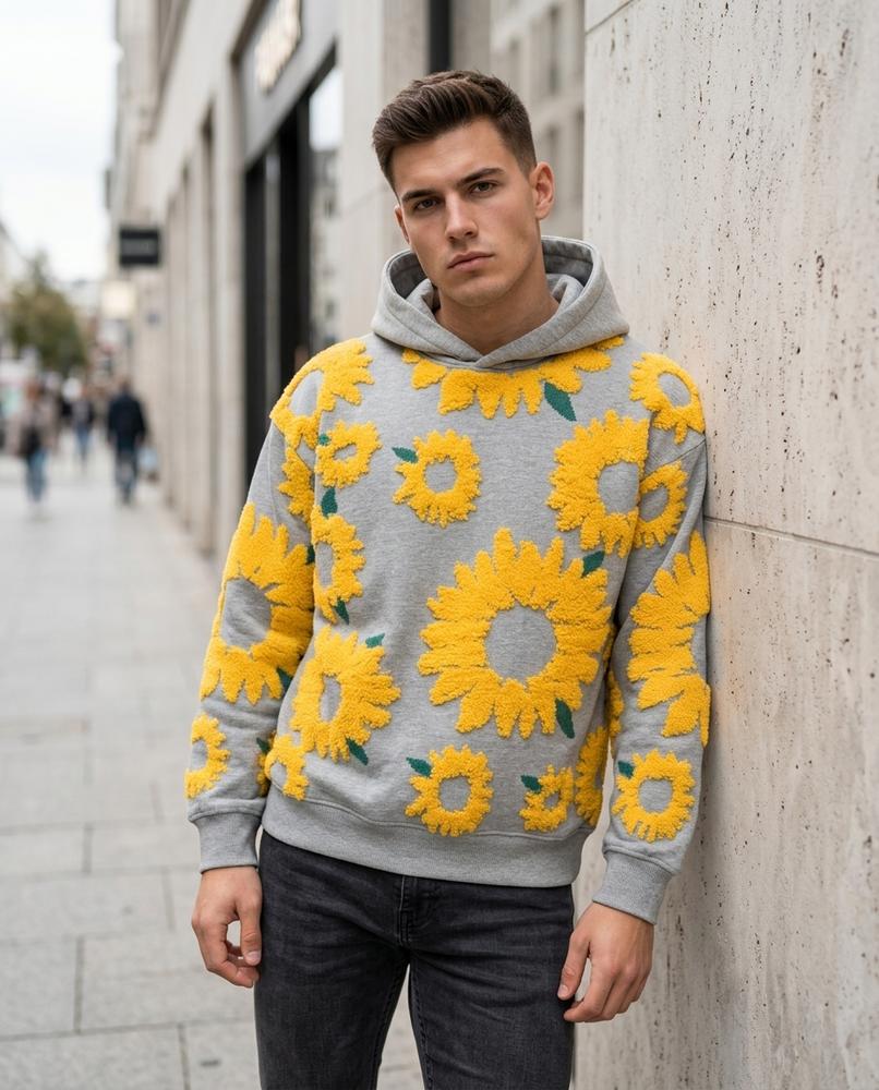 Statement Street - Divam | Langärmlig Texturiert Hoodie Unisex