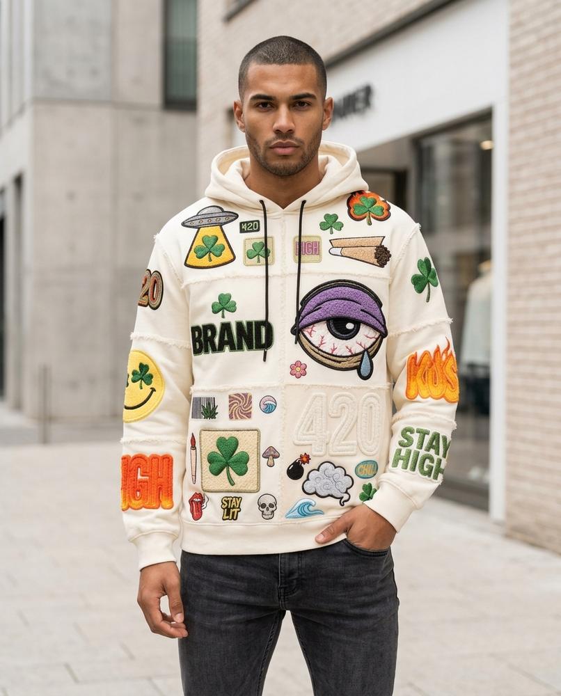 Statement Street - Nifat | Bestickt Gepatcht Hoodie Unisex