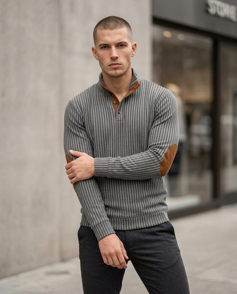 Statement Street - Tupat | Gestreift Gestrickt Pullover Herren