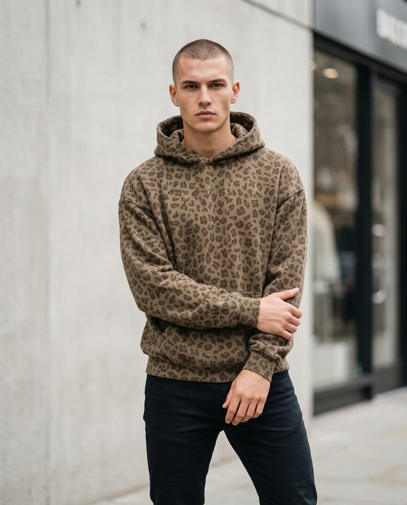 Statement Street - Kakum | Gemusterter Sportlicher Kapuzen-Hoodie Unisex
