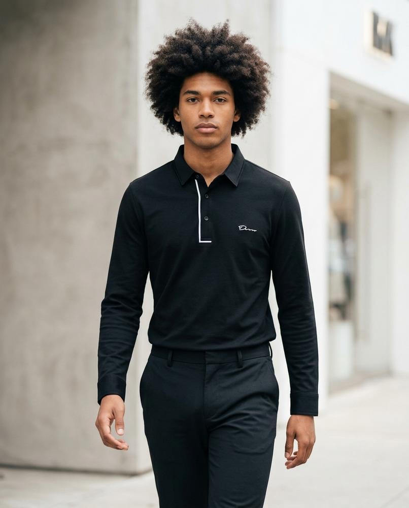 Statement Street - Zizen | Langärmlig Strukturiert Shirt Herren