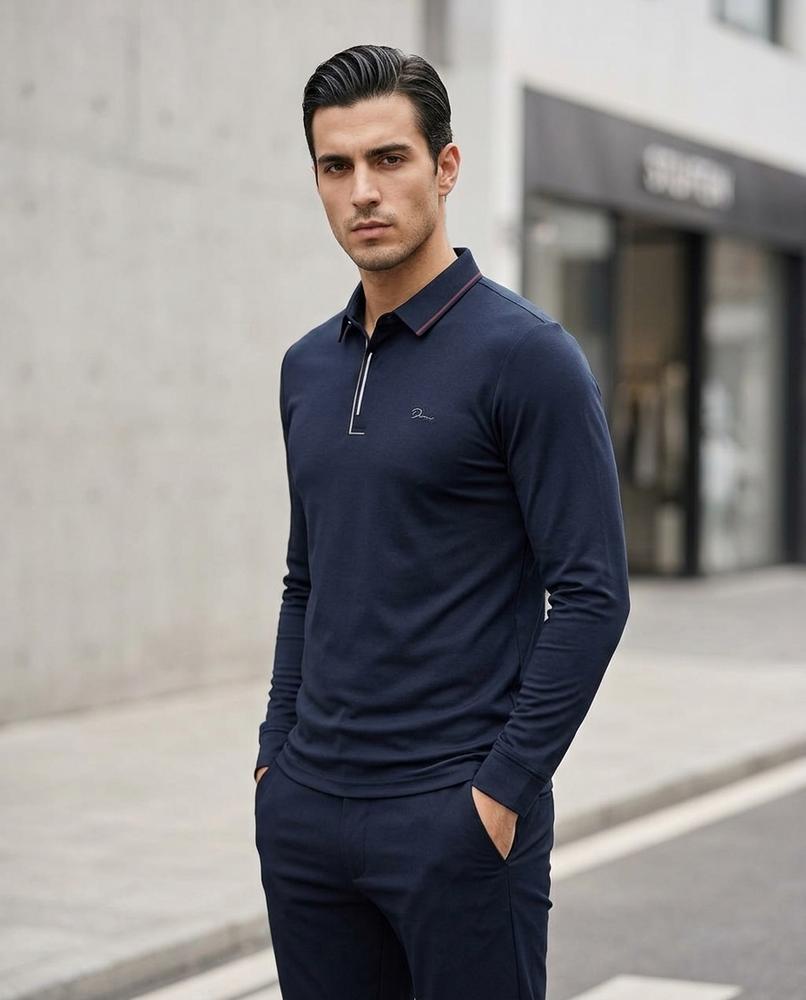 Statement Street - Zizen | Langärmlig Strukturiert Shirt Herren