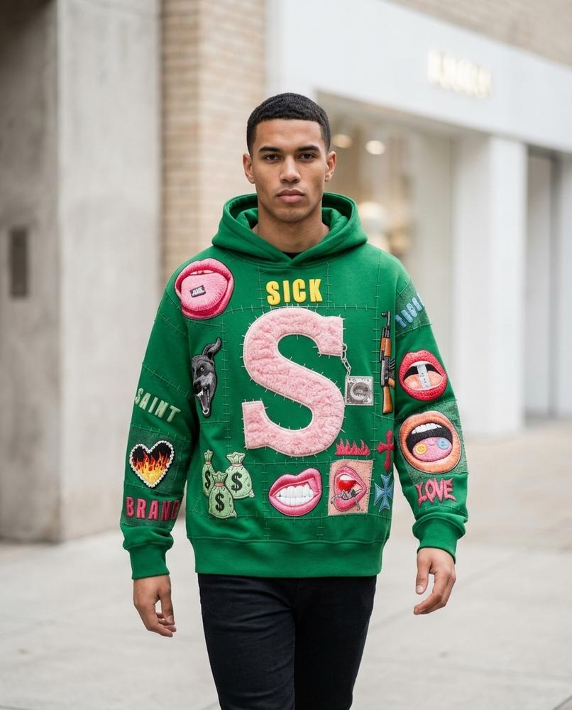 Statement Street - Nibuv | Gepatcht Appliziert Hoodie Unisex