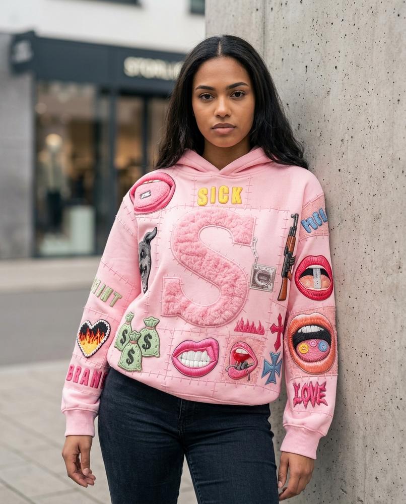 Statement Street - Nibuv | Gepatcht Appliziert Hoodie Unisex