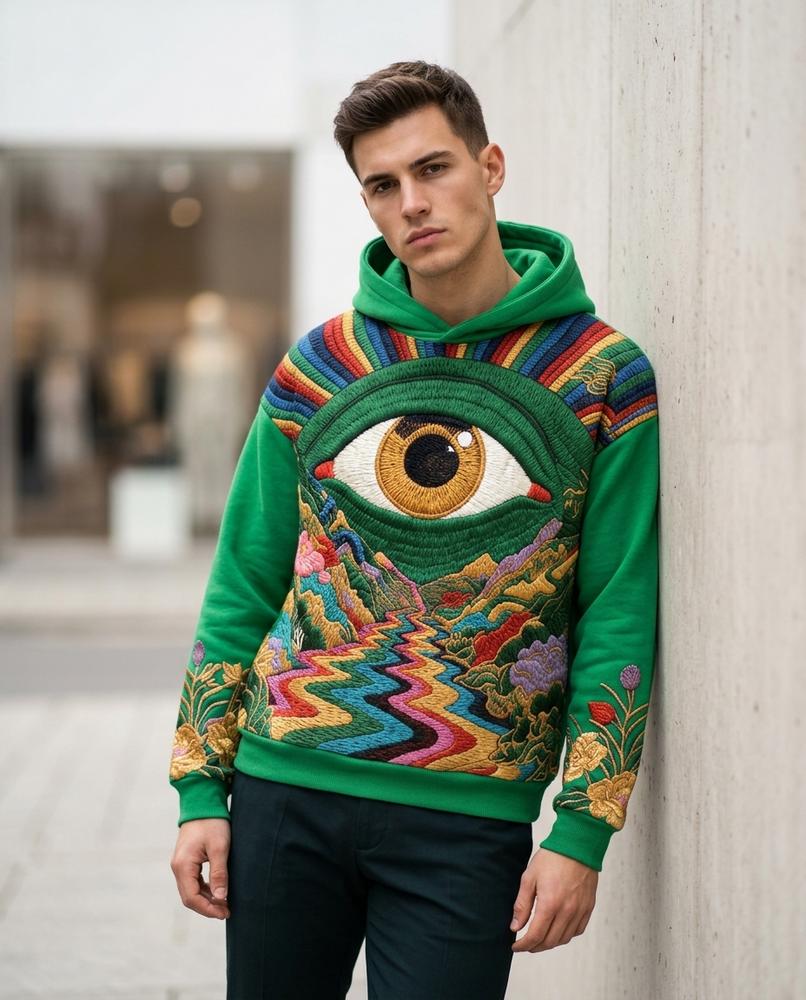 Statement Street - Zilel | Bestickt Mehrfarbig Hoodie Unisex