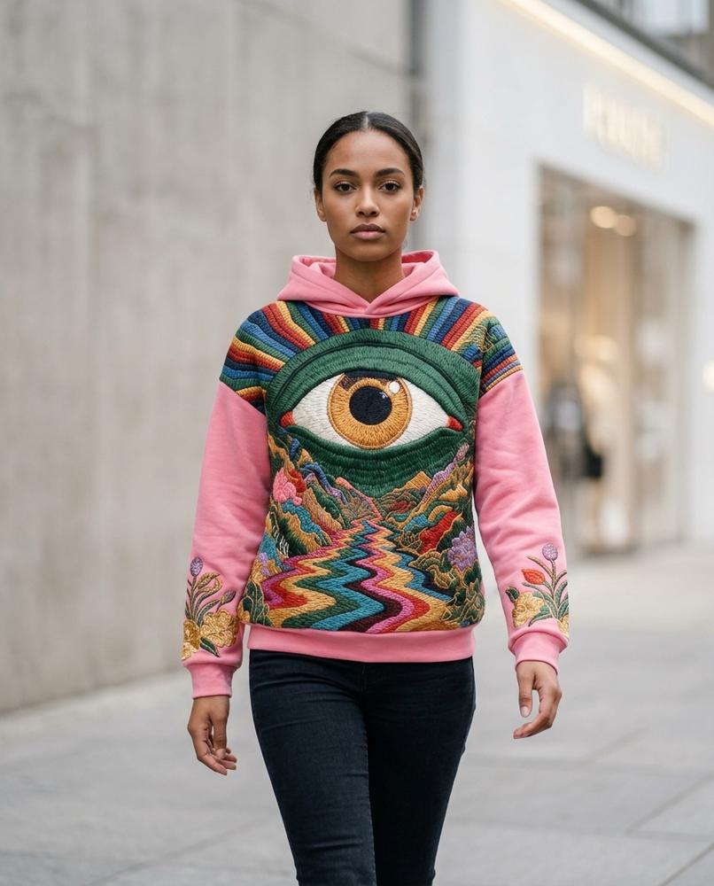 Statement Street - Zilel | Bestickt Mehrfarbig Hoodie Unisex