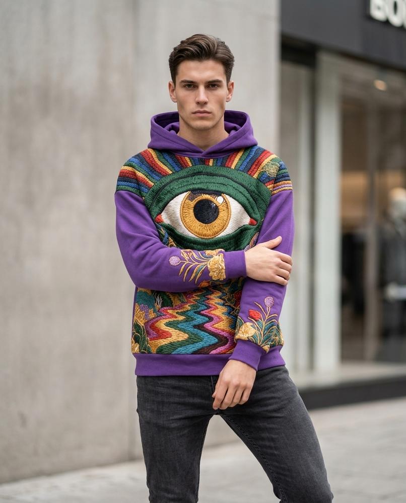 Statement Street - Zilel | Bestickt Mehrfarbig Hoodie Unisex