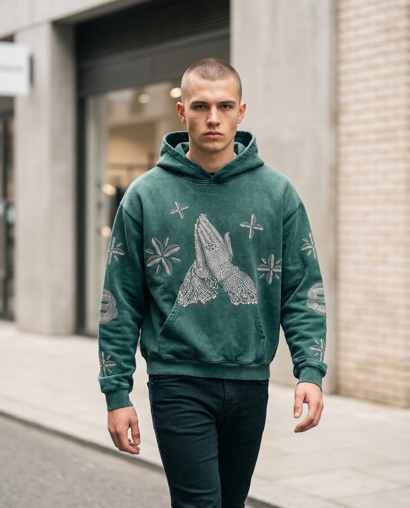 Statement Street - Kakik | Gewaschener Bedruckter Hoodie Unisex