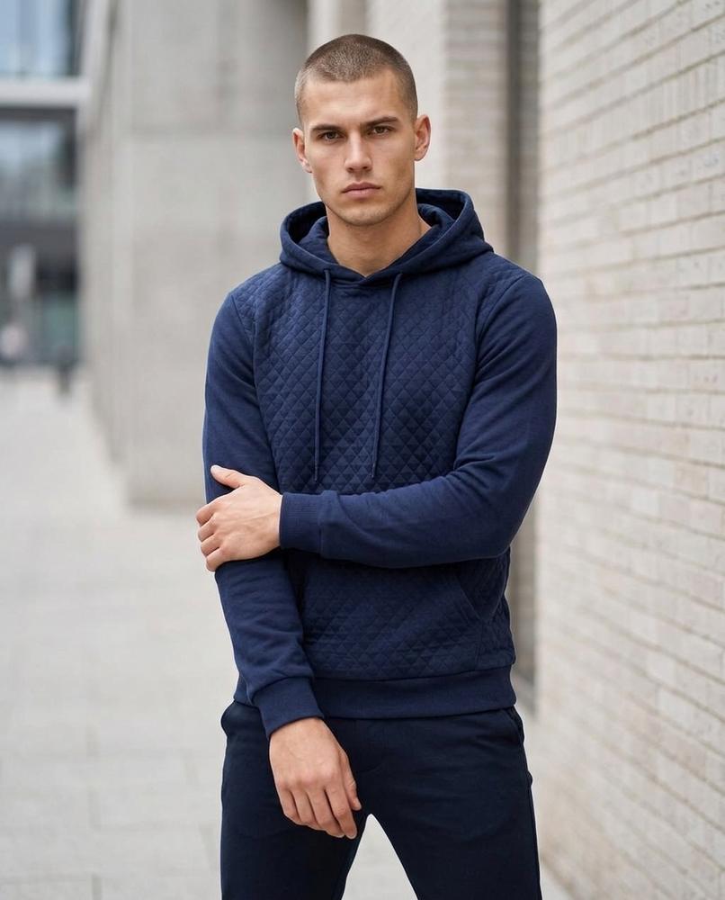 Statement Street - Yever | Strukturierter Langärmliger Hoodie Herren