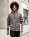 Statement Street - Ciral | Melierter Reißverschluss Hoodie Unisex
